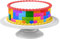 Tortenband Bausteine essbar - 4 Stück á 24cm x 5cm passend für Torten bis 30 cm zum mitessen - kreative Dekoration für Torten