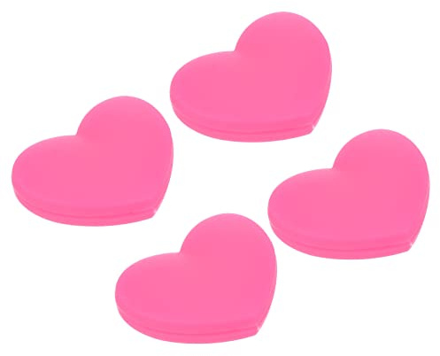 PATIKIL Tennis Vibration Amortisseur, 4 Paquet Forme Coeur Silicone Absorbeur Chocs Raquette Corde Amortissement pour Tennis Racquet, Rose