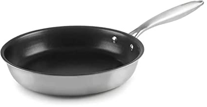 IBILI - Sartén tricapa Triply 24 Cm, Acero inoxidable, Apto para induccion, antiadherente libre de PFOA