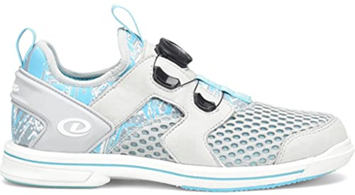 Dexter Womens Modern Bowling Shoes, Light Grey/Blue, 7.5 US