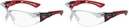 Bolle RUSH+CLEAR Clear Lens Safety Glasses (Pack of 2)