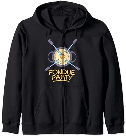 Fondue Party I Cena Di Natale Fonduta Di Formaggio Felpa con Cappuccio
