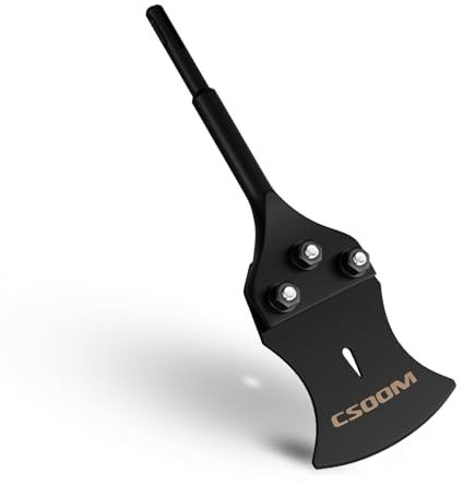 CSOOM Cincel de espátula SDS-Plus 275 x 100 mm en forma cóncava de medio arco para quitar adhesivos para suelos, alfombras, linóleo, adhesivos para azulejos, azulejos de PVC y colores