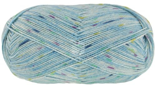 LANA GROSSA Meilenweit 100 Merino extrafine | Hochwertiges Sockengarn, waschmaschinenfest | Handstrickgarn aus 75% Schurwolle & 25% Polyamid | 100g Wolle zum Stricken & Häkeln | 420m Garn