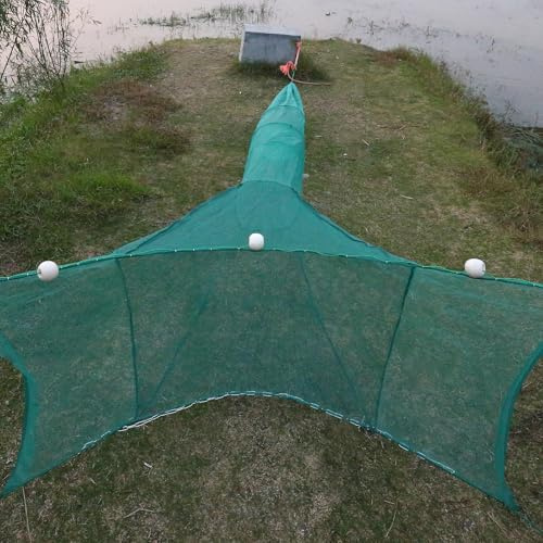 Fischfalle Köderfischreuse Krebsfalle Reusen für Fischfang Faltbare Krabbenfalle mit Schwimmer und Ketten Geeignet für Fischerei, Garnelen, Krabben (2 * 1 * 2 m)