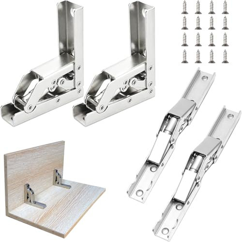 CTCEHL Schrank Scharniere,4 Stück Scharniere für Schranktüren 90/180 Grad,Klappscharnier,Aufschraubscharnier,Schrankscharnier,Möbelscharniere,für Küchenschrank Kleiderschrank Schranktür