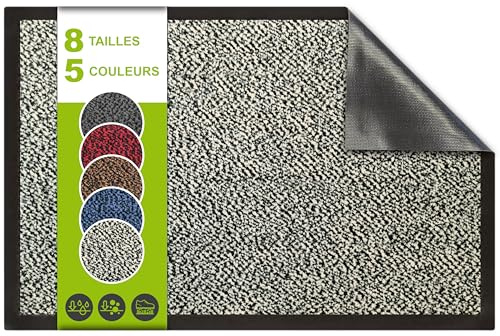 SQUATCH® | Tappeto d'ingresso interno | Zerbino resistente e antiscivolo | assorbe l'acqua e raccoglie lo sporco | facile da pulire | Collezione MARS (Beige, 60x80cm)