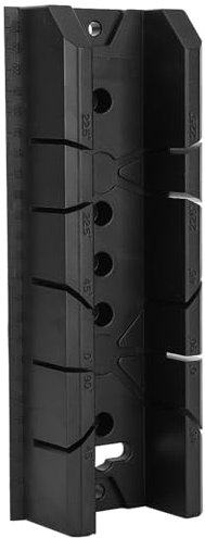 Fafeicy Caja de Sierra de Inglete, 0/45/90 Herramienta de Corte de ángulo de Grado para Mosaico de Yeso de Madera con Guía de Plástico ABS y Diseño de Orificio del Tornillo (801)