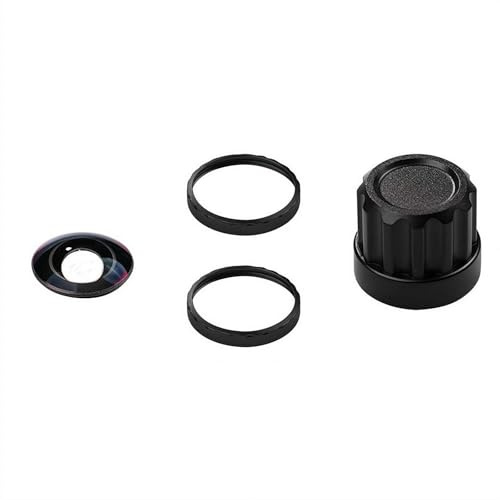 Kit de lentes de repuesto para Insta360 X5 - Lente de vidrio óptico HD con herramienta de aluminio y anillos multicolor, fácil intercambio de bricolaje para disparos ininterrumpidos (anillo negro