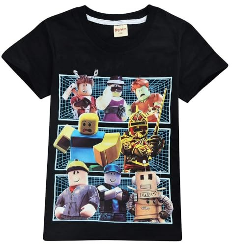 Children Youtube T-Shirt Kids' Games Family Gaming Team tee Shirt Breathable Cotton Top for Girls Boys Pyjamas Pjs