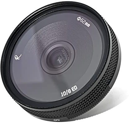 AstrHori 10mm F8 II Ultra Gran Angular Lentes de Ojo de pez Lente Manual APS-C con Filtro UV Espejo Compatible con cámara sin Espejo Leica/Panasonic/Sigma L-Mount TL,TL2, etc.(Negro)
