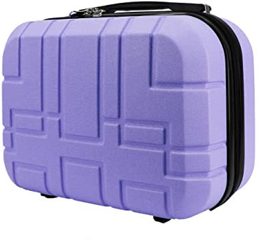 R.Leone Valigia da 1 pezzo Fino a Set 4 Trolley Rigido grande, medio, bagaglio a mano e beauty case 8 ruote in ABS 611 (Lilla, XS Borsetta Beauty Case)