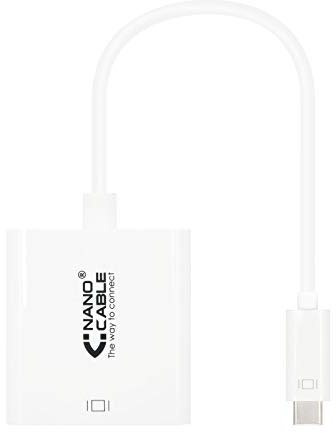Blendend Adaptador USB-C a DVI-D de 15 cm, Compatible con monitores y proyecciones, Permite conectar Dispositivos USB-C con Pantallas DVI.