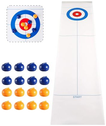 Curling Table-top Spiel-Set - Familienspiel Eisstockschießen Brettspiel - Bowling auf EIS Tischspiel Reisespiel für Kinder und Erwachsene, Brettspiele