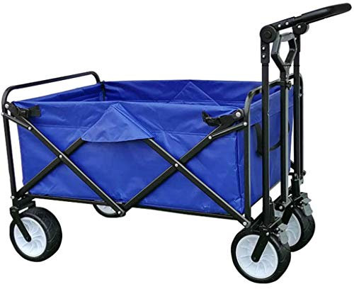 Chariot pliable pour la pêche en plein air, chariot de jardin, chariot de courses, chariot à main, poussette, poussette, capacité de charge de 80 kg