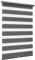 Sekey Doppelrollo Klemmfix ohne Bohren Doppelrollo Duo Rollo Schnurlos Rollo Faltrollo 80x150cm, Dunkelgrau