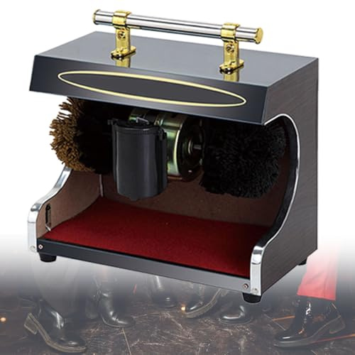 Automatic Induction Electric Shoe Polisher with Double Brush for Home, Hotel, and Office Use