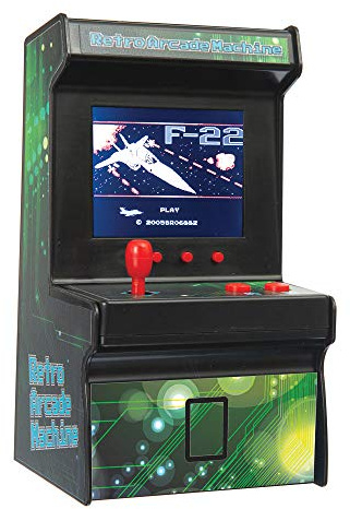 Mini Arcade Machine – 200 Built-In Retro Games, Handheld Console with 8-Way Joystick & 2.8 Colour Screen, 8-Bit Portable Games Console, Gift for Kids, Boys & Adults – Funtime Gifts