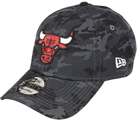New Era Chicago Bulls Dark Camo Cap NBA verstellbar 9Forty für Herren Damen - One-Size