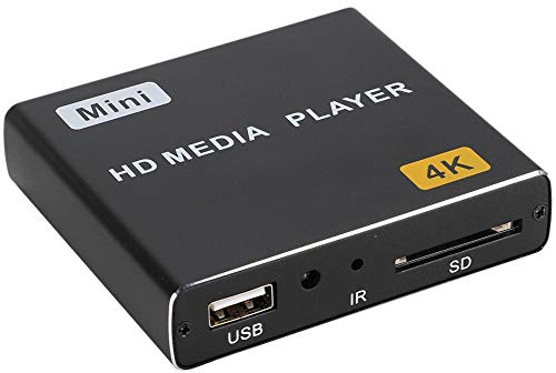 Bewinner 1 x 4K HDMI Musik-Videoplayer, Digitaler Multimediaplayer USB Full HD, Universal-Mediaplayer für Android, Universal, tragbar, multifunktional (EU)