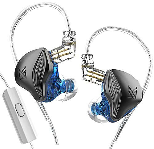 KZ ZEX Earbuds 1 electrostatic + 1 Dynamic Earphone in Ear Monitor Headphone with Detachable Cables Suitable for Audio Engineer, Musician (Graphite Color, with Mic)
