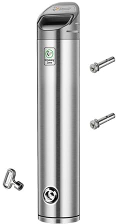 LSRFXF Wandaschenbecher, Aschenbecher für den Außenbereich, Abschließbarer Zigarettenbehälter Raucherbox aus Metal für Pub Club Garten Büro