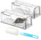 Cuteefun Mouse Trap, 2 Pack Indoor Humane Mouse Traps, Reusable Mousetrap, Easy to Clean and Set-up, Effective and Highly Sensitive Mice Traps for Kitchen, Garden, Home, Offices, Fields (Transparent)