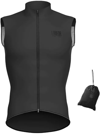 LAMEDA Softshell Men Cycling Vest Windproof Sleeveless Cycling Jacket Lightweight Breathable Packable Bicycle Clothing Jacket