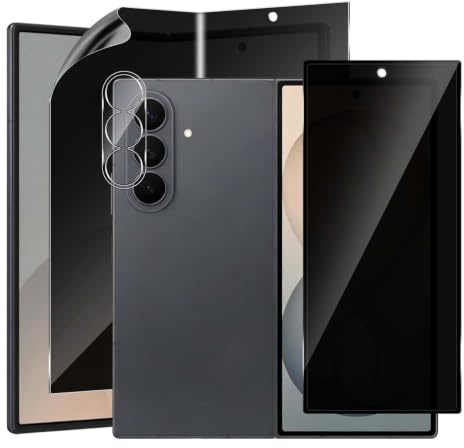 Yenwen Sekretess skärmskydd för Samsung Galaxy Z Fold 8 Ultra, antispion härdat glas + flexibelt integritetsskydd + kameraskydd för Z Fold8 Ultra