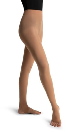 Capezio womens Self Knit Waist Stirrup Tight, Light Tan, Small-Medium US