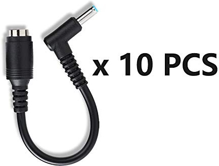 helpers lab 10 Pack Ac Power Cord Charger Laptop Adapter Tip Connector Converter for HP Stream Spectre Pavilion Envy EliteBook Split Chromebook EliteBook Folio Female 7.4x5.0mm to 4.5x3.0mm