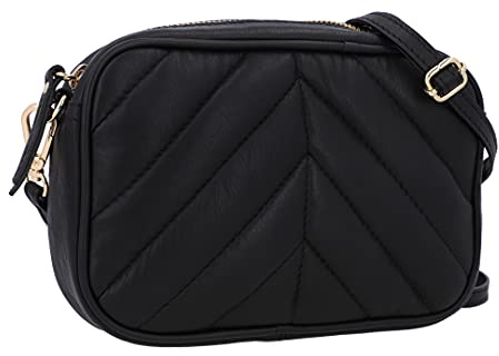 Gusti Leder Umhängetasche Damen Skylar – Kleine Lederhandtasche Damen Schwarz - Perfekt für Alltag, Festival oder als abendliches Accessoire