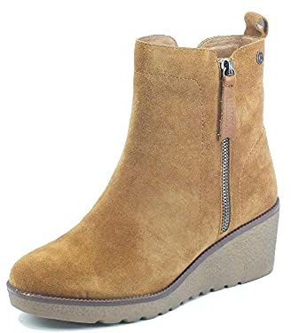 Carmela 68087 Camel Troncs pour femme en daim avec zone à talon moyenne., Camel, 39 EU