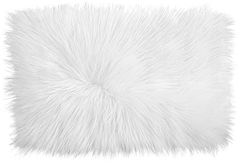 Molain Cuscino per panchina, soffice, in morbida pelliccia sintetica per camera da letto balcone angolo di lettura in peluche mini sedia per auto corridoio camino soggiorno (50 cm rettangolare)
