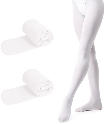 EULANT 2 Pairs Ballett Strumpfhose Mädchen,Kinder Verdicken Tanzstrumpfhosen,Stretch Leggings mit Fuß,90 Den Opaque Strumpfhose fürs Ballett Gymnastik Tanz Sport Aerobic Yoga pilate