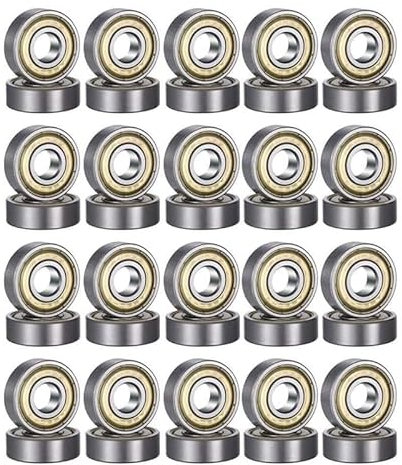 50 Packs 608zz ball bearing, Longboard Roller skateboard bearings,High Carbon Steel Bearings，for skateboards, scooters, inline skates, 8mm x 22mm x 7mm