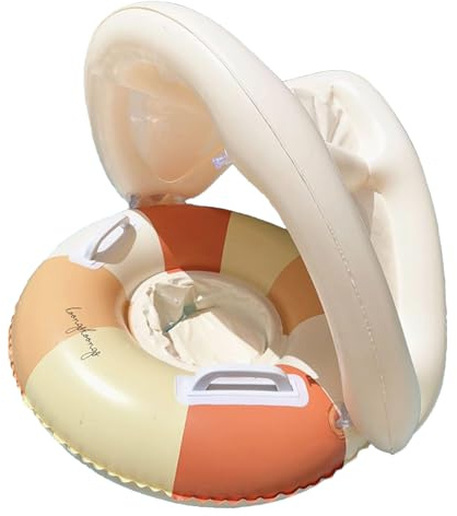 Boa per il bambino per piscina, anello galleggiante per neonato, con protezione solare e protezione solare, sedile di sicurezza galleggiante, anello di nuoto con protezione solare, giocattolo con