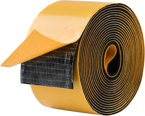 3 Meters Foam Rubber Tape Self Adhesive- 50mm Wide - 1.5mm Thick,High Density Neoprene Weather Strip,Gasket Seal,Anti-Vibration,Anti-Collision, Shockproof Insulation for Window Door Car