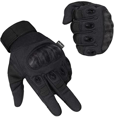 Unigear Gants Moto Homologué CE, Gants Scooter Unisexe Mi Saison Ecran Tactile Respirable pour Auto Moto, Vélo, Motocross, Camping, Randonné ou Protection des Autres Activités en Plein,Noir,S