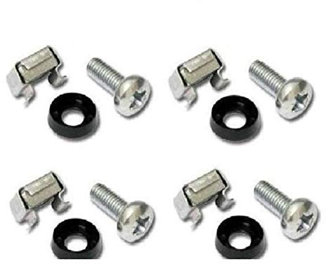 K M Electronics® Rack Mount 6MM M6 CAGE Nuts Bolts WASHERS X 4