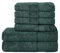 Komfortec 6er Handtuch Set aus 100% Baumwolle, 2er Badetücher 70x140 cm und 4er Handtücher 50x100 cm, Frottee, Weich, Dunkelgrün