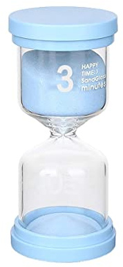 3 Minutes Hourglass Children’s Sandglass Timer for Brushing Teeth, Kids Toothbrush Timer, Blue, Time Management Assistant Living Room Office Decoration short time