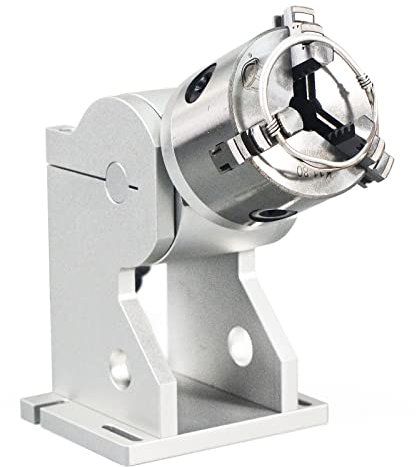 Accesorio de eje giratorio ComMarker para grabadores láser de fibra, herramienta de marcado de pulseras de joyería con anillo giratorio de 3 mordazas de 80 mm, herramienta rotativa de grabado