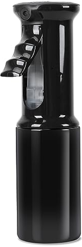 SURPN Flaconi spray per capelli da 200 ml, nebulizzatore per piante fini, bottiglia spray fine continua, per acconciare capelli, piante, pulizia, nebulizzazione e cura della pelle, nero