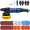 ZanGe 5inch Dual Action Polisher, Random Orbital Car Buffer Polisher Waxer Kit with 6 Variable Speed 2800-5800 RPM & Detachable Handle for Car, Boat Sanding, Polishing, Waxing