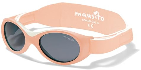 Mausito gafas de sol para bebés niña 0-18 meses | FLEXIBLES gafas de sol infantiles con correa ajustable | 100% PROTECCIÓN UV y Cat. 3| sin BPA | Diseño europeo creado para niños