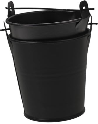 PHENOFICE 2stücke Metall Fett Eimer Grill Öl Eimer BBQ Zubehör Tropf Outdoor Kochen Camping Picknick Öl Auffangbehälter Grillzubehör Fett