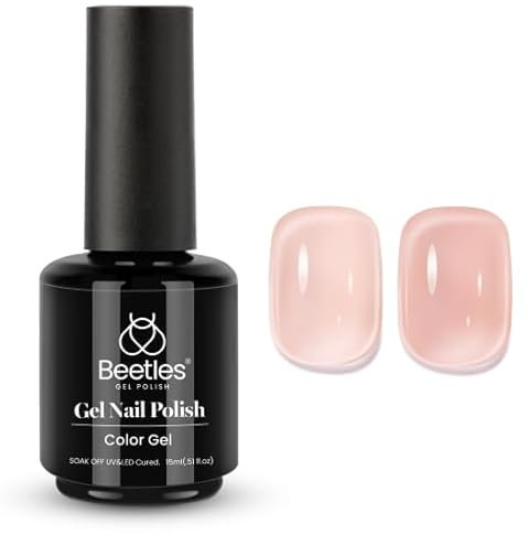 Beetles 15ml UV Gel Nagellack Nacktes Farbe - Kaschmir Nude Jelly Gel Nagellack Nackt Transparent Nagelkunst Maniküre Geschenk für Frauen