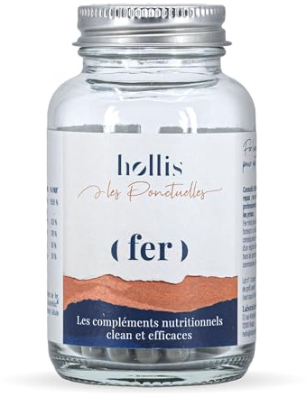Hollis | Complément alimentaire Fer | 60 gélules | Sans troubles digestifs