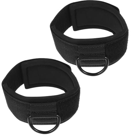 KOMBIUDA Sport Knöchelriemen 2 Stück Neopren Nylon Gepolstert Knöchelbandage Mit D-Ring Kabelzugfixierung Beintraining Gym Unisex